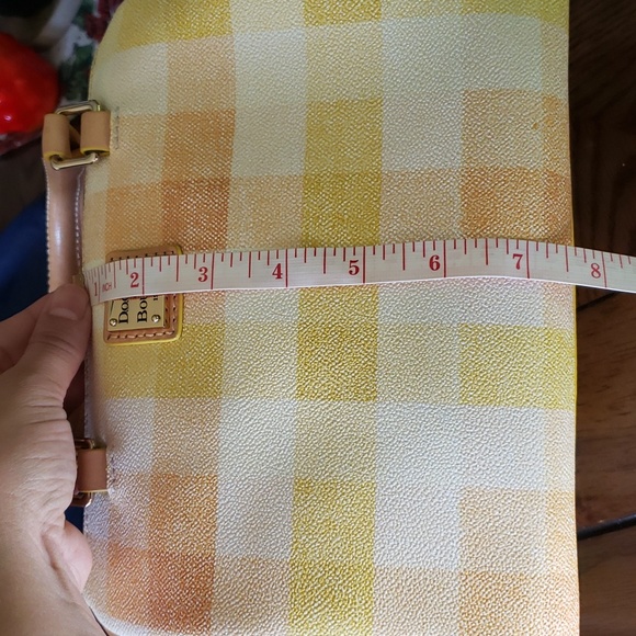 Dooney and Bourke Quadretto Check Rowan Satchel Crossbody Bag - Picture 10 of 17